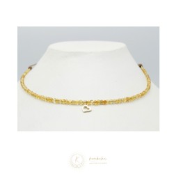 Collar  heart citrino